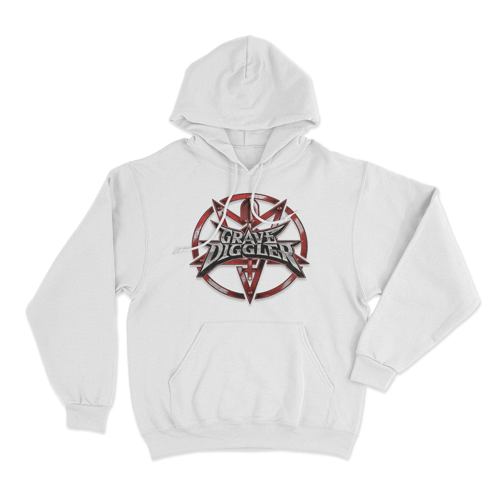 Classic Shovel Logo Unisex Hoodie White Classic Shovel Logo Unisex Hoodie White