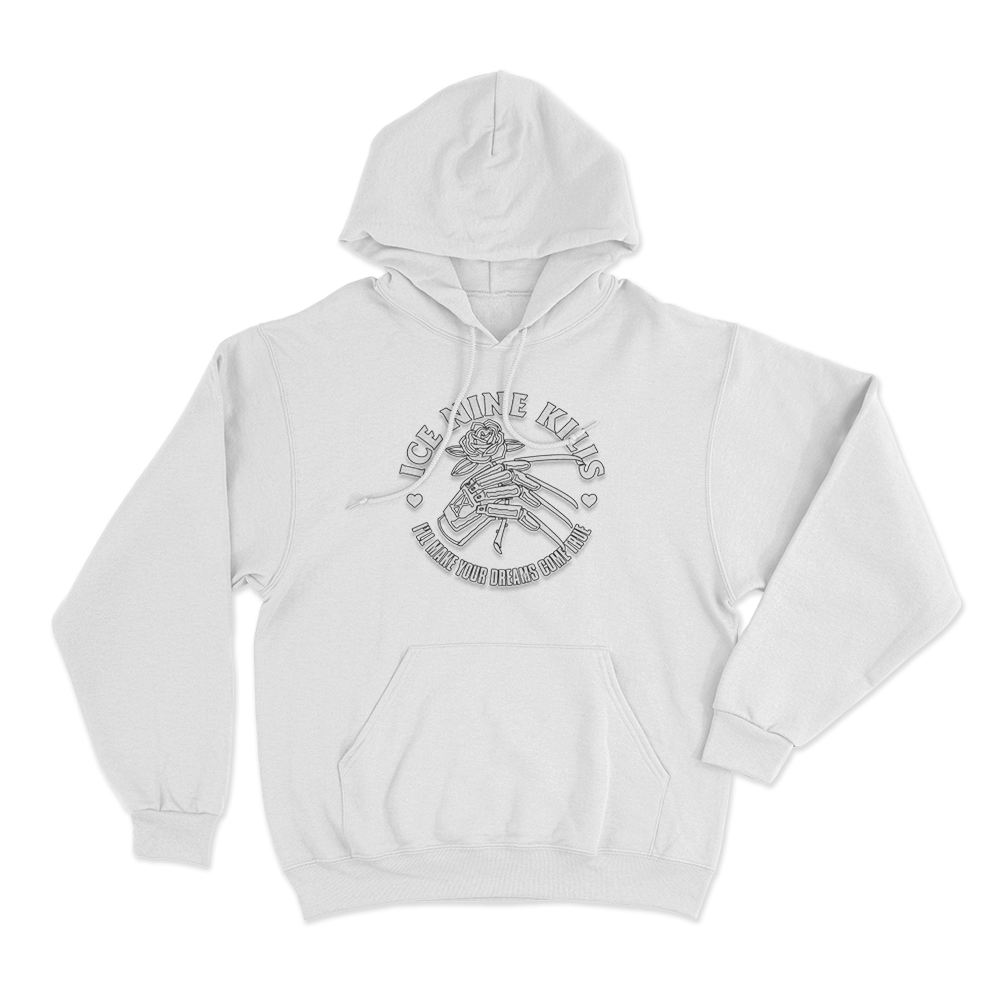 Ice Nine Kills Rose Unisex Hoodie White Ice Nine Kills Rose Unisex Hoodie White