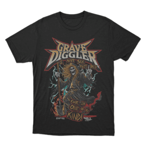 The Silver Scream Grave Digger Unisex T Shirt Black